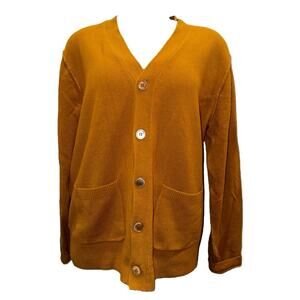 ALEX MILL 100% Merino Wool Camel Cardigan Size XL